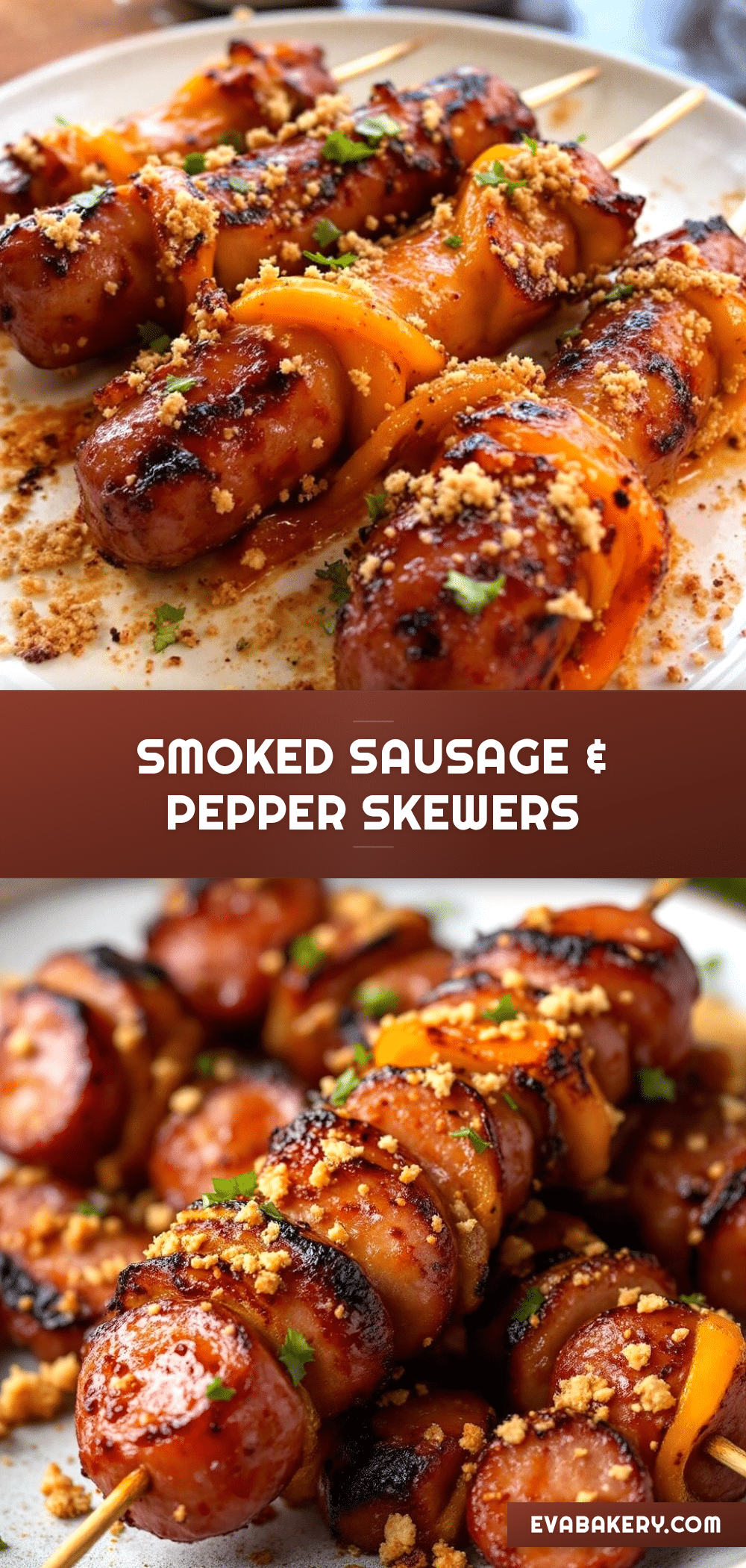 smoked sausage and pepper skewers recipe