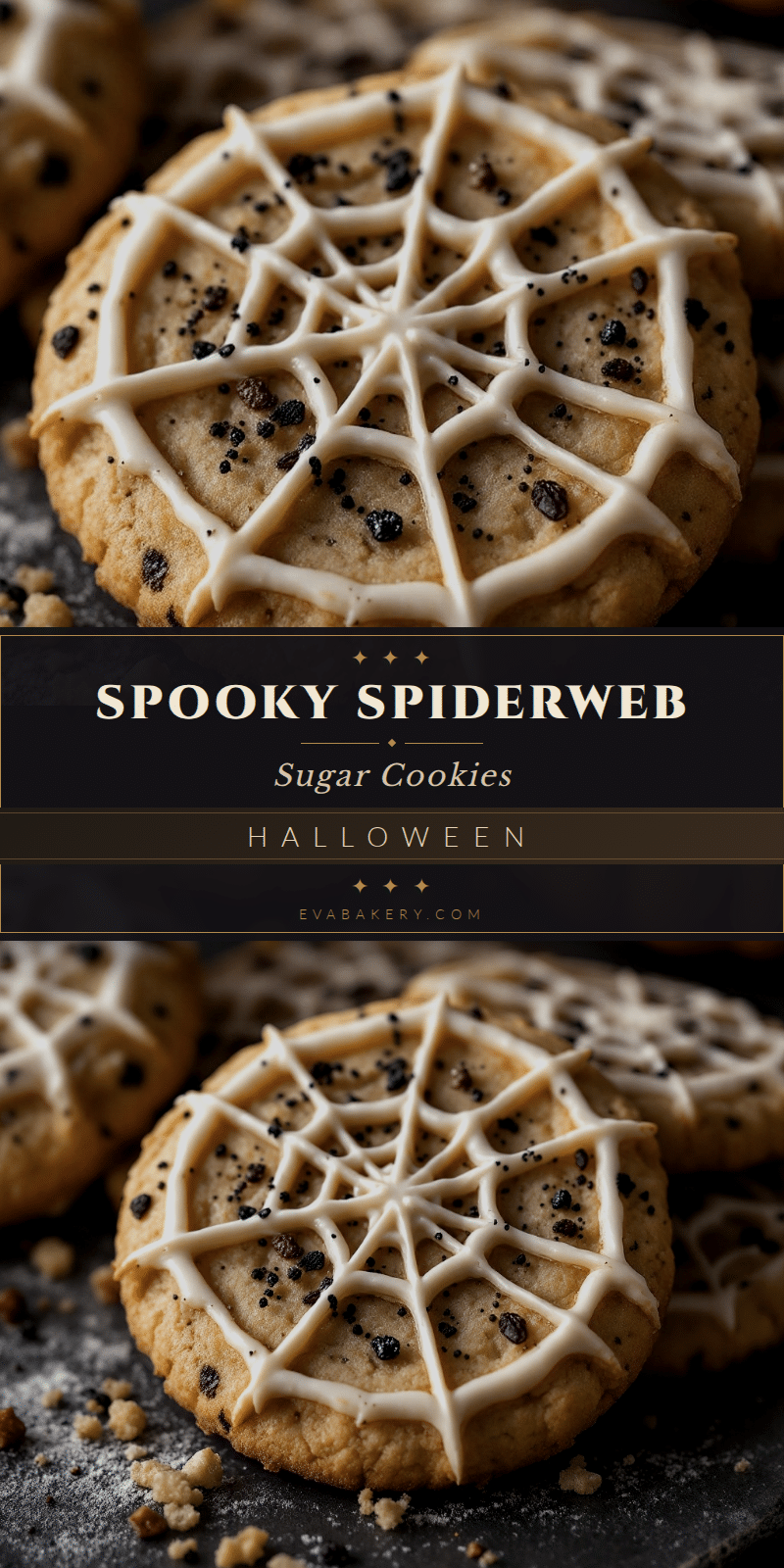 spiderweb halloween sugar cookies recipe