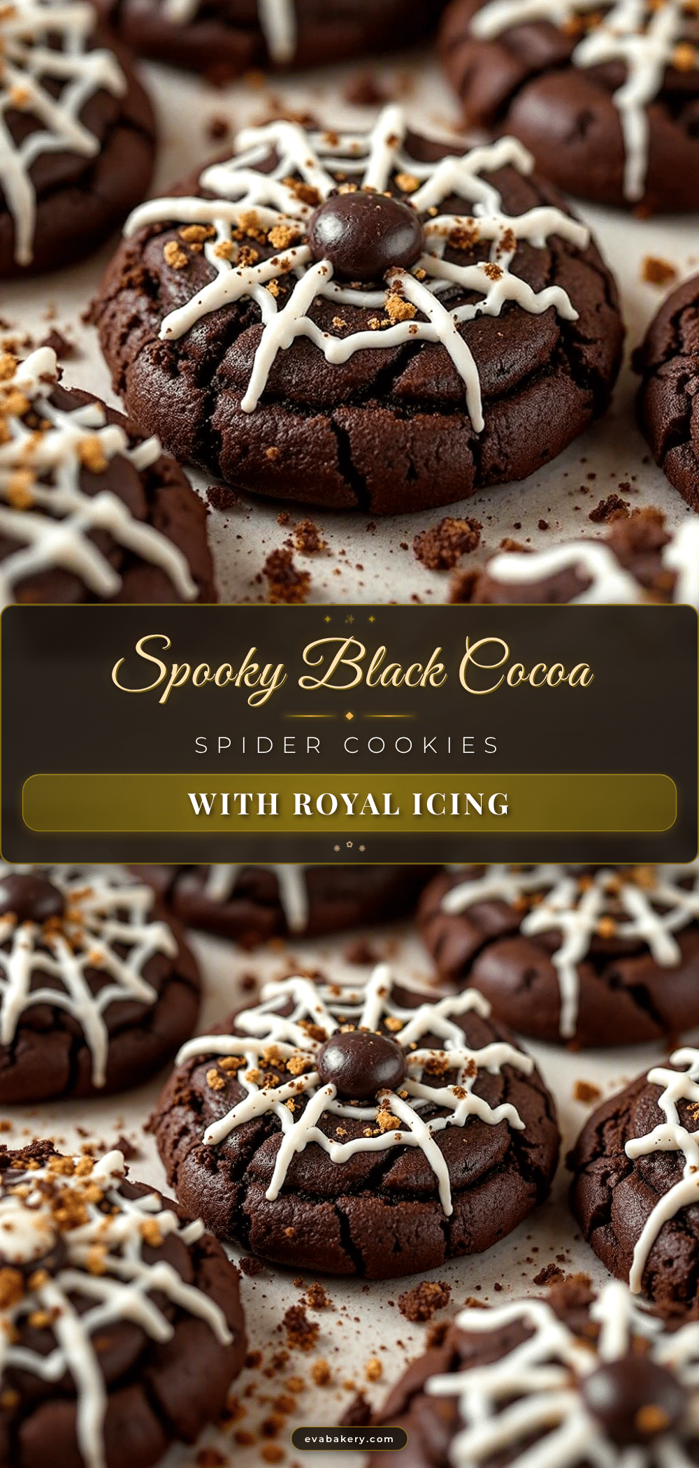 black cocoa spider cookies recipe