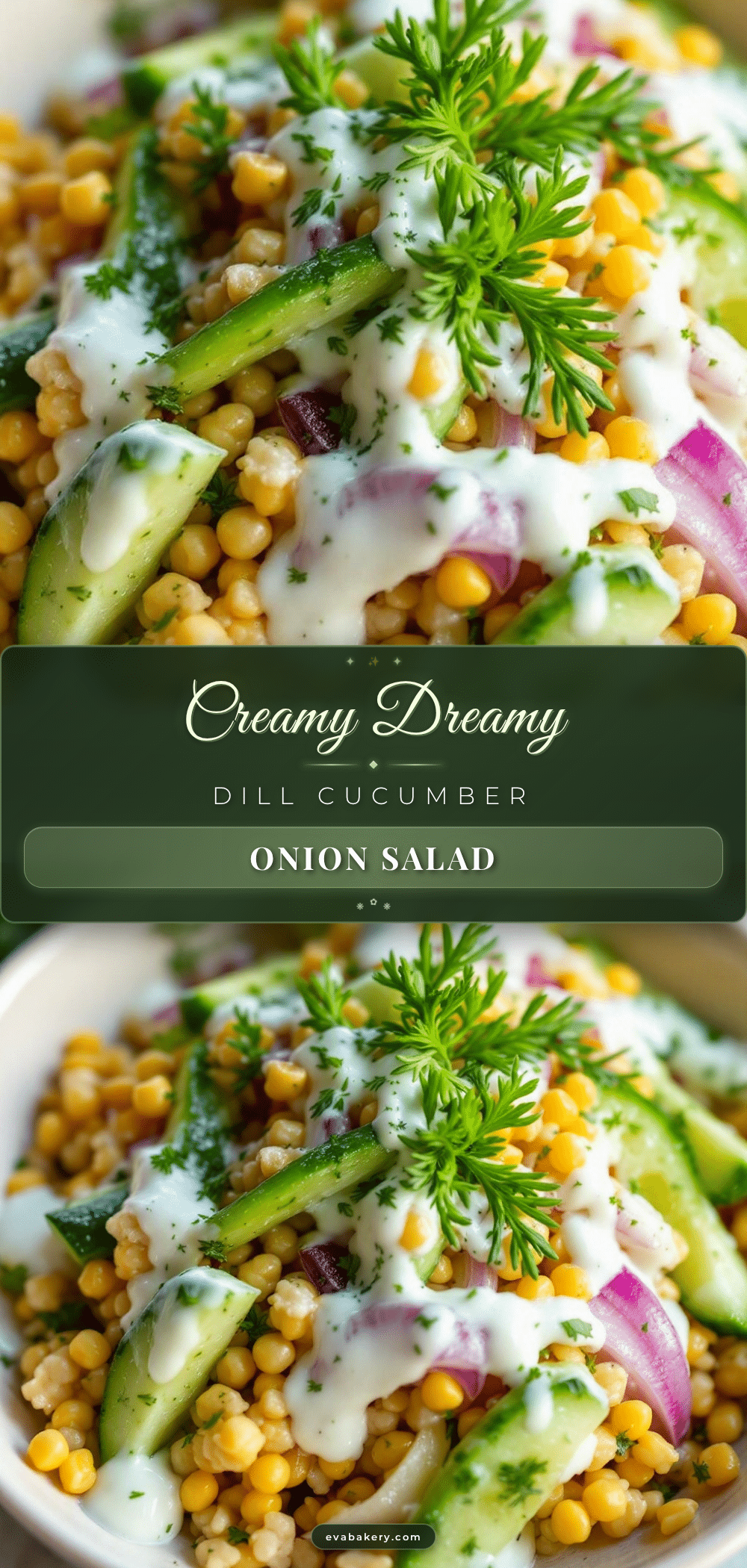 creamy dill cucumber onion salad recipe