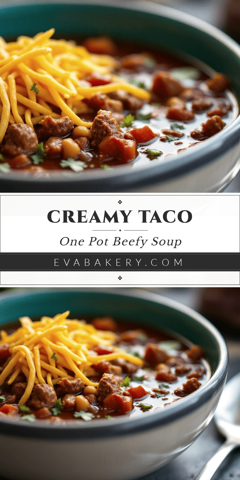 creamy one pot beefy taco soup recipe