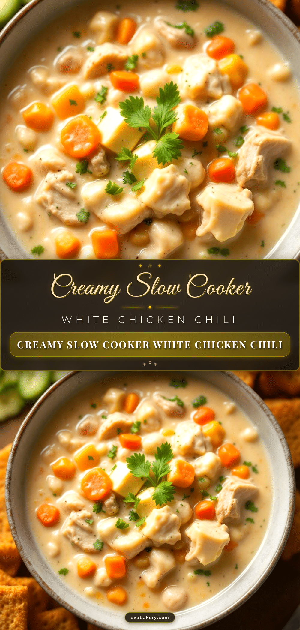 creamy slow cooker white chicken chili recipe
