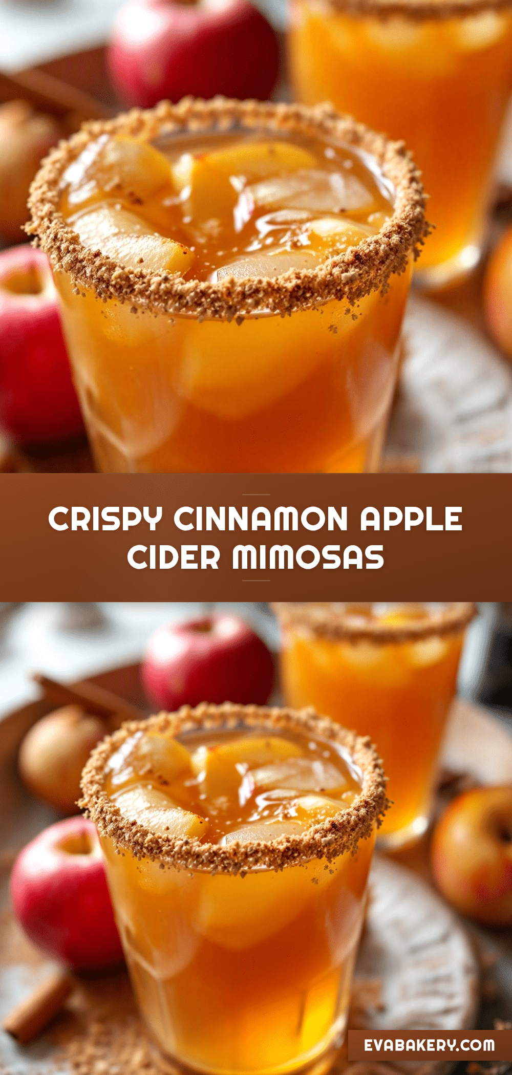 Crispy Apple Cider Mimosas recipe