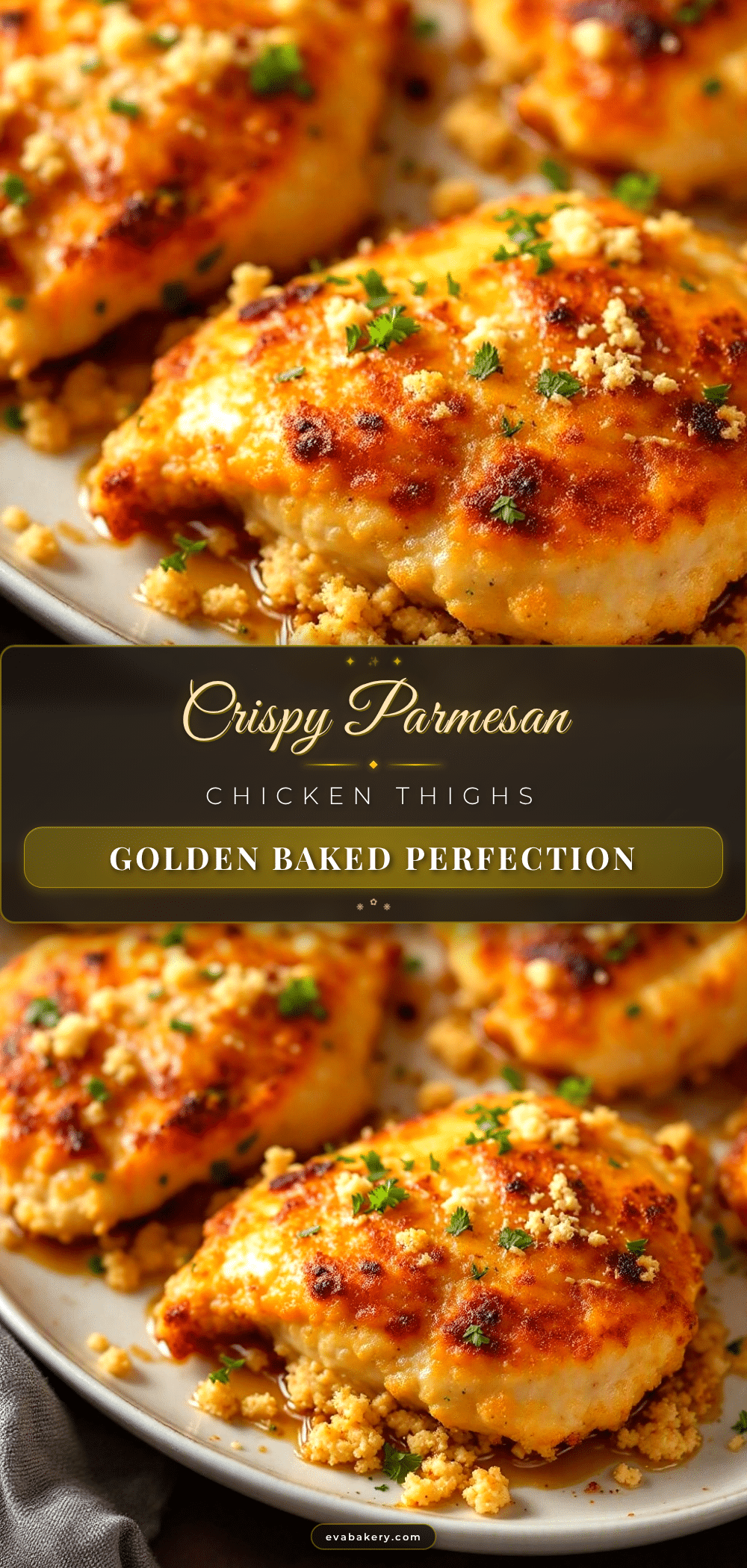 crispy baked parmesan chicken thighs recipe