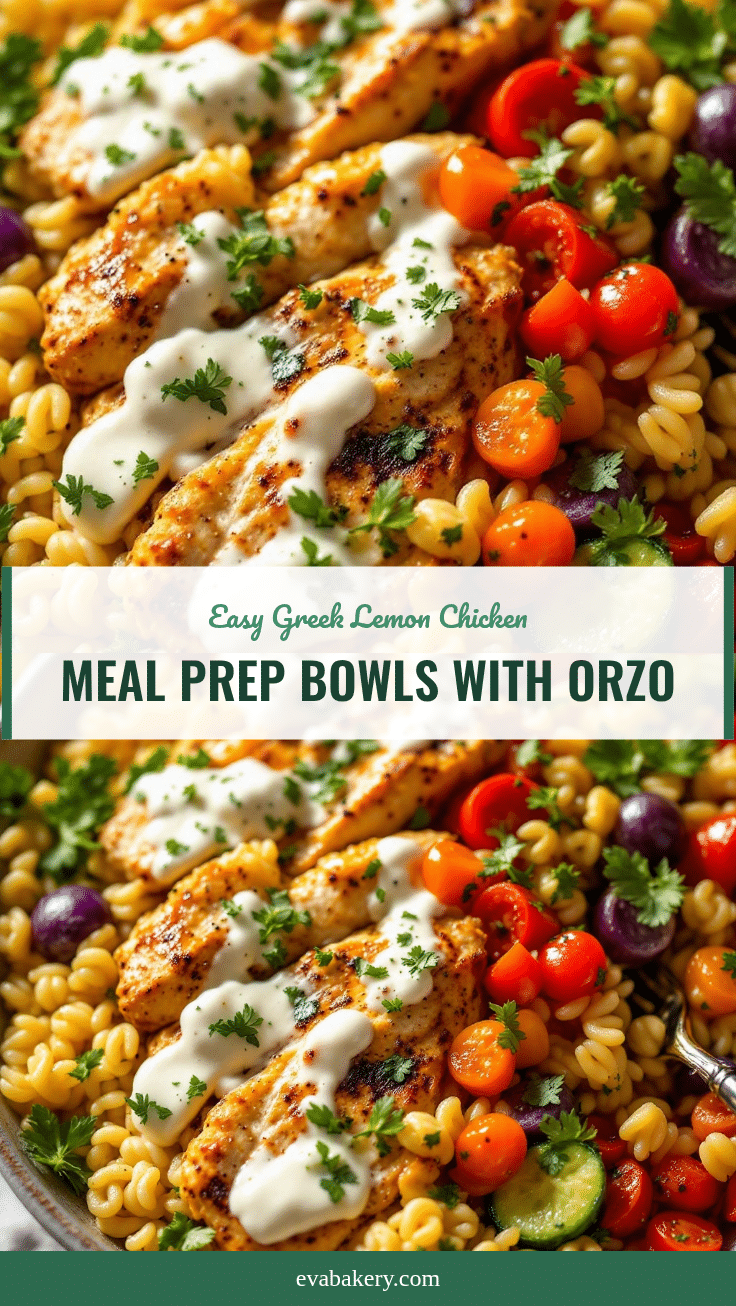 greek lemon chicken meal prep bowls recipe