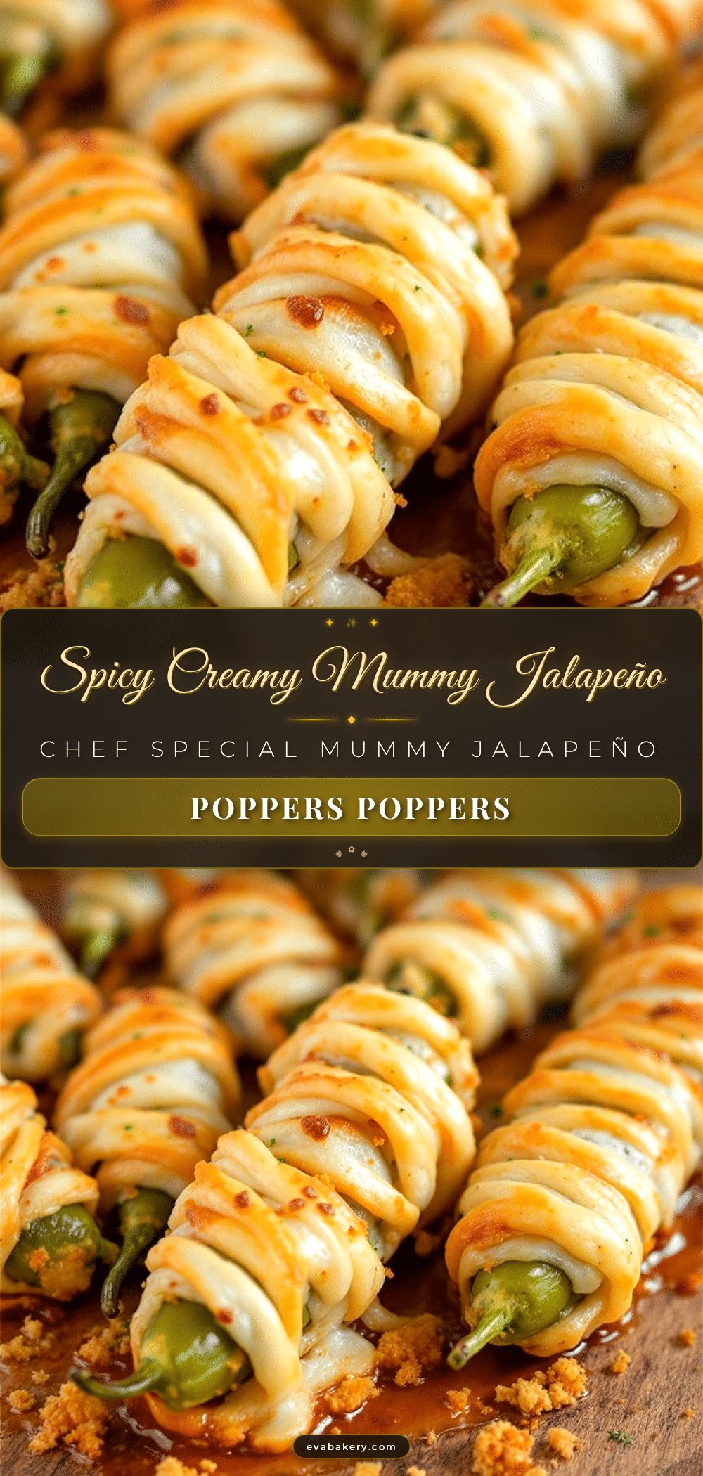mummy-wrapped jalapeño poppers recipe