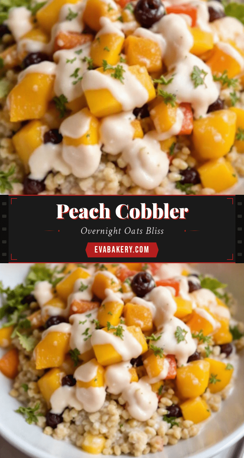peach cobbler overnight oats recipe
