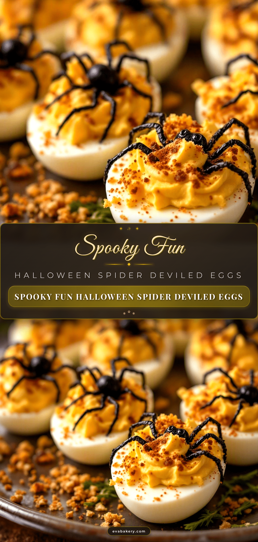 spooky halloween spider deviled eggs recipe