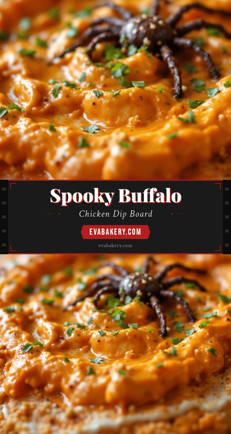 spooky spiderweb buffalo chicken dip board recipe