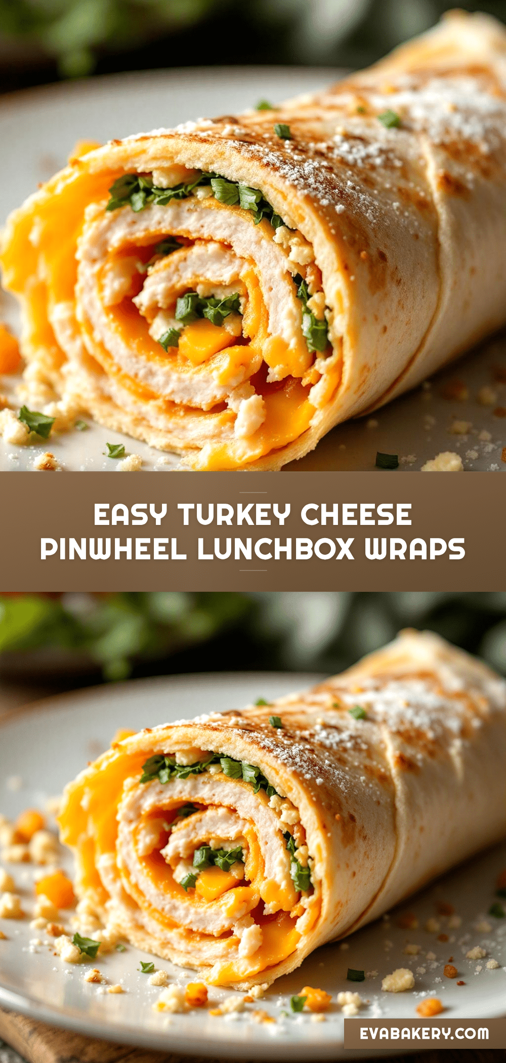 turkey and cheese pinwheel lunchbox wraps recipe